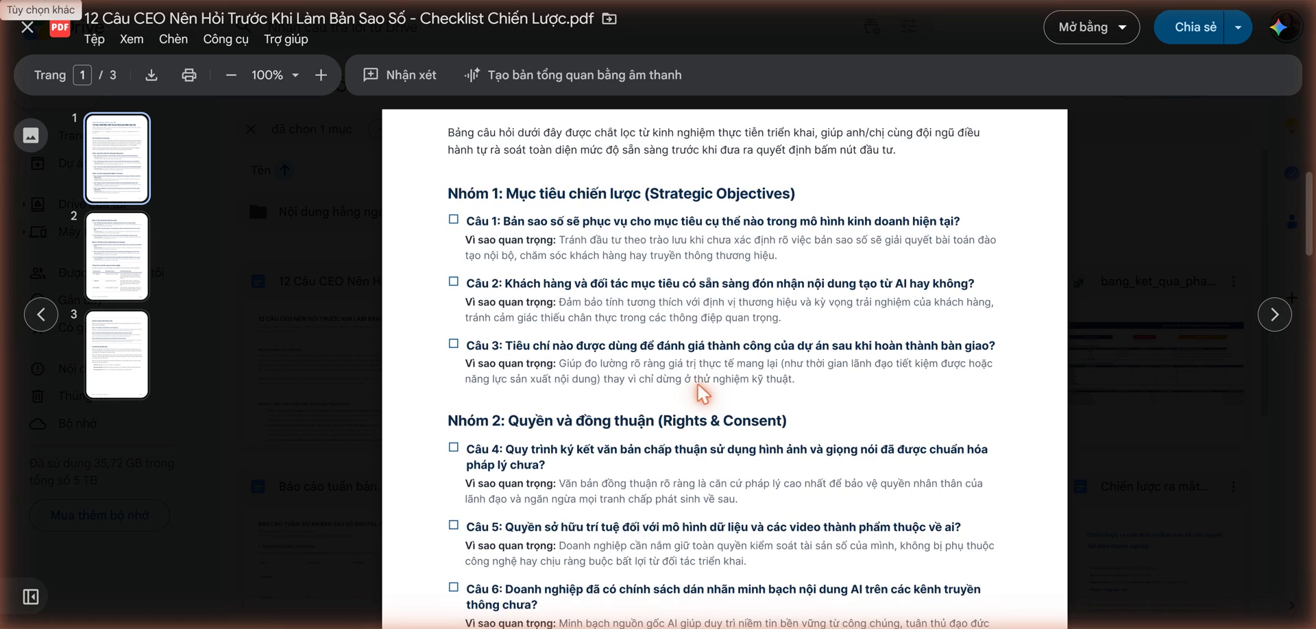 Checklist 12 câu kiểm tra năng lực nhân sự trước khi làm bản sao số.