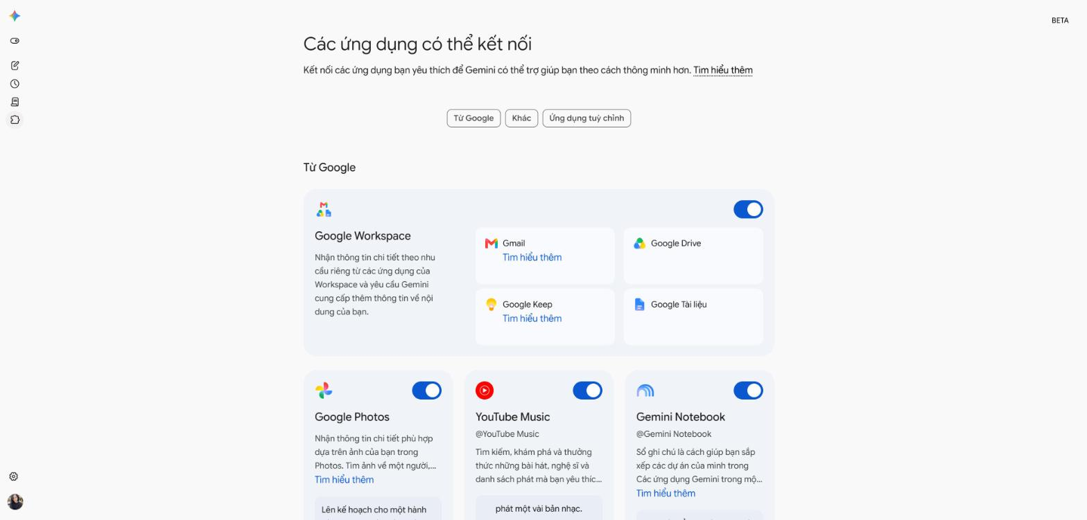 Bảng ủy quyền truy cập cho Gmail, Google Lịch, Trang tính, Docs và Drive.