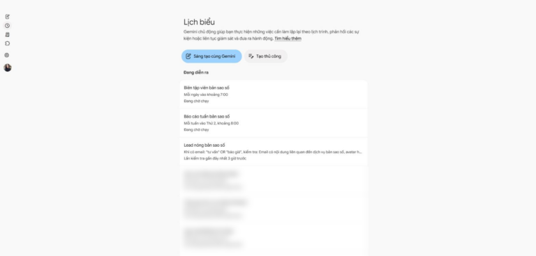 Cách quản lý Task, Schedule và Skill trên Gemini Spark hiệu quả