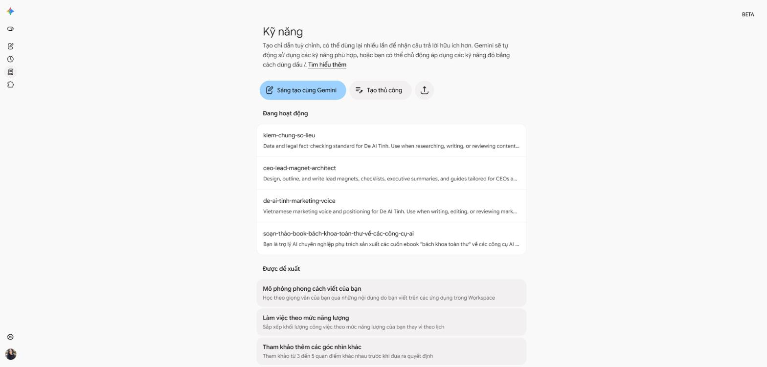 Quản lý kho Custom Skill giúp cá nhân hóa quy trình xử lý công việc.